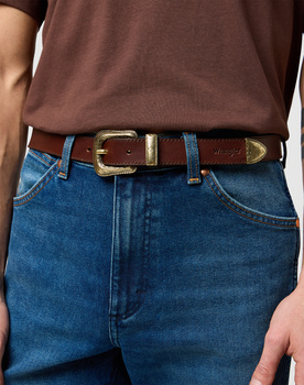 MESKI PASEK WRANGLER WESTERN BELT BROWN 112372623