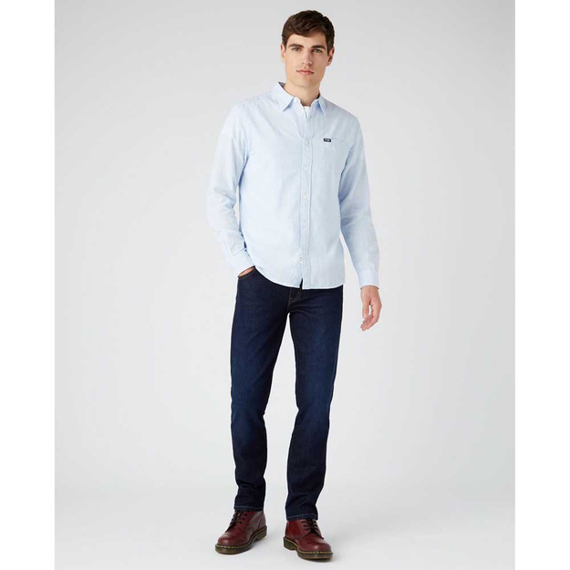 WRANGLER LS 1 PKT SHIRT MĘSKA KOSZULA MATERIAŁOWA NAVY W5A18B114 112146092