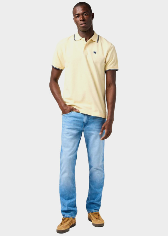 MESKA KOSZULKA WRANGLER POLO SHIRT BANANA CREPE 112362826