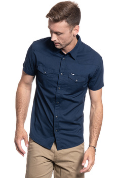 KOSZULA MĘSKA WRANGLER SS WESTERN SHIRT NAVY W5J06S114 112130151