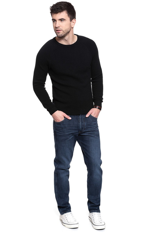 MĘSKI SWETER LEE RICE KNIT BLACK L83MOC01 112122399