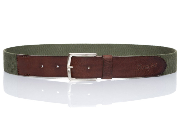 PASEK WRANGLER CANVAS BELT ARMY GREEN W0B3389V7 112125519