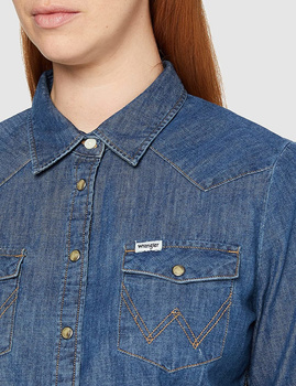 WRANGLER DENIM WESTERN SHIRT DAMSKA KOSZULA JEANSOWA DARK INDIGO W5Z02AX1E 112130352