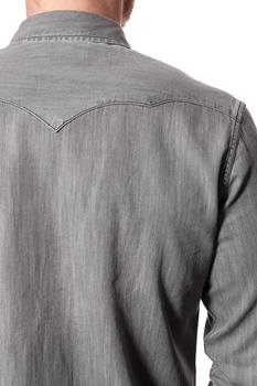 WRANGLER L/S CITY WESTERN SHI WASHED GREY W58333X2D