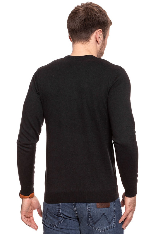 WRANGLER V NECK KNIT BLACK W85684Q01