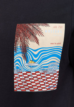 Męski T-Shirt Mustang Style Austin Jet Black 1016270 4188