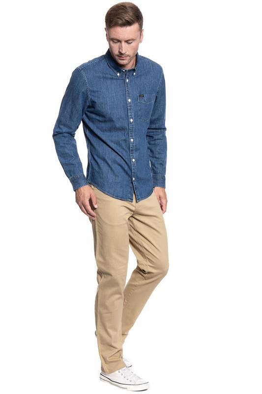 LEE LEE BUTTON DOWN DIPPED BLUE L880PLLA 112123377