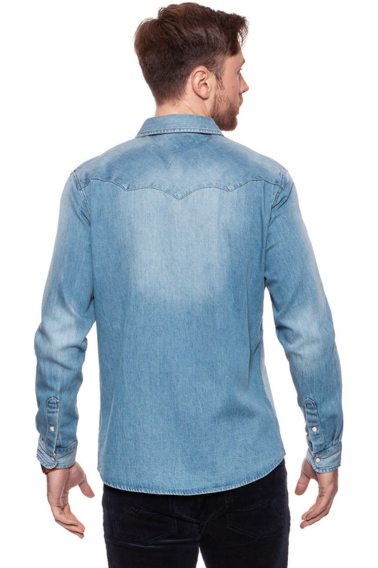 WRANGLER WESTERN DENIM SHIRT VINTAGE INDIGO W59731DZ8 112129827