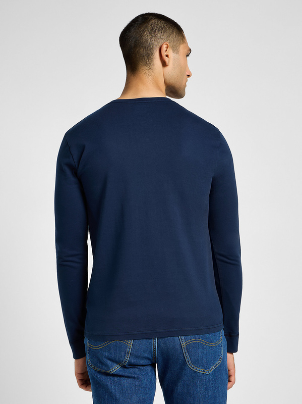 LEE MĘSKA KOSZULKA LONGSLEEVE LEE LS HENLEY INKY BLUE 112355567