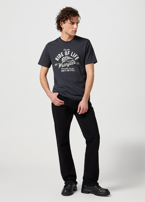 MESKA KOSZULKA WRANGLER AMERICANA TEE FADED BLACK 112362790