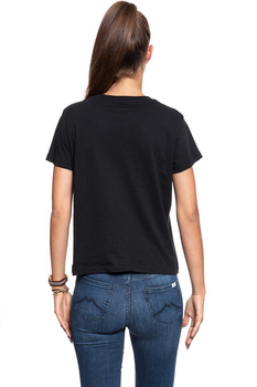 LEE T SHIRT DAMSKI LOGO TEE BLACK BLACK L41WHC02 112109223