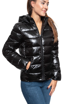 DAMSKA KURTKA PRZEJŚCIOWA WRANGLER SHORT PUFFER BLACK W4N1V0100 112129158