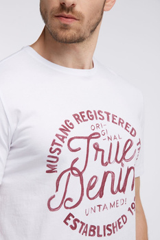 MUSTANG T SHIRT WORDING TEE GENERAL WHITE 1006388 2045 