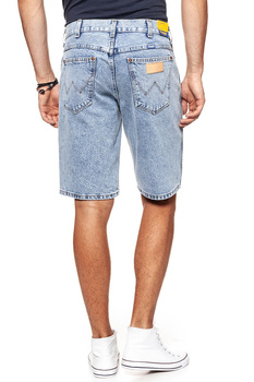 KRÓTKIE SPODENKI WRANGLER DENIM SHORT B&Y SPEEDY BLUE W14C05184 112126584