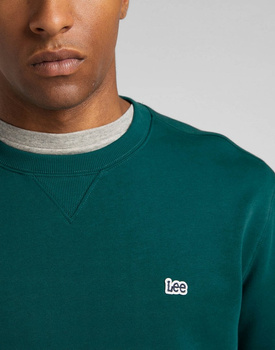 LEE PLAIN CREW SWS MĘSKA BLUZA KLASYCZNA LOGO ESMERALDA L81IRY96 112321571