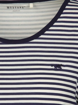 Damski Longsleeve Mustang Style Anna C Stripe Horizontal Stripe Navy 1015768 12661