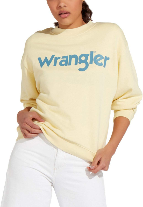 BLUZA DAMSKA WRANGLER 80'S RETRO SWEAT VANILLA W6N0IGX6Z 112130782
