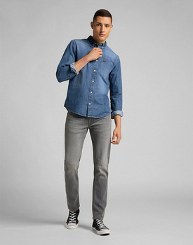 LEE BUTTON DOWN MĘSKI T-SHIRT KOSZULKA Z KRÓTKIM RĘKAWEM TIDE BLUE L880PLQK 112123383