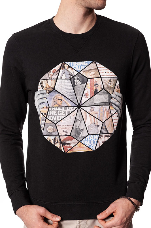 BLUZA WRANGLER MĘSKA SLABBINK SWEAT BLACK W6555HP01 112130565