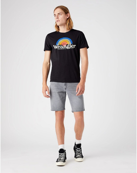 WRANGLER SUNRISE TEE MĘSKI T-SHIRT KOSZULKA LOGO BLACK W7J2D3100 112146356