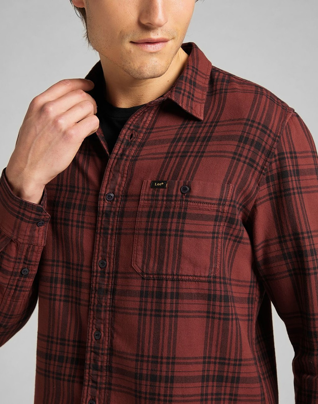 LEE LEESURE SHIRT MĘSKA KOSZULA FIRED BRICK L66NMDTM 112140564