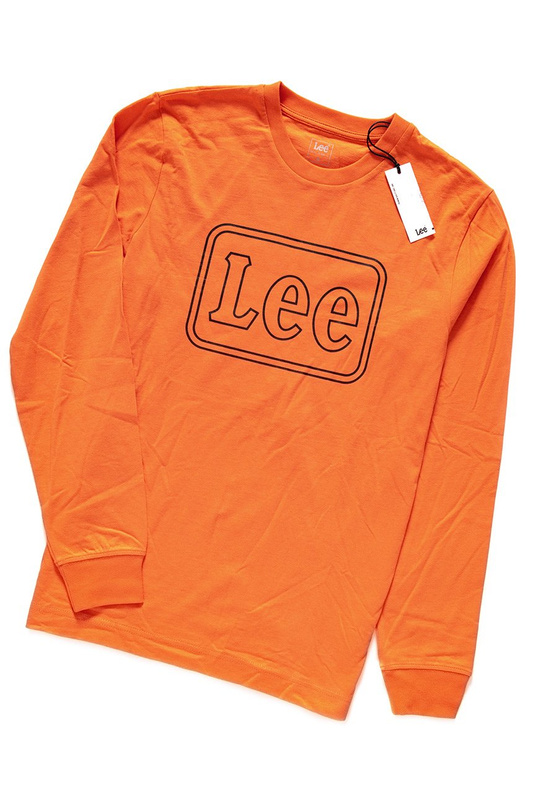 LEE BOX LS MĘSKI LONGSLEEVE KOSZULKA DŁUGI RĘKAW SIGN ORANGE L60FREME 112113355