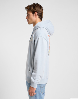 MESKA BLUZA LEE RELAXED GRAPHIC HOODIE CONCRETE GRA 112364071