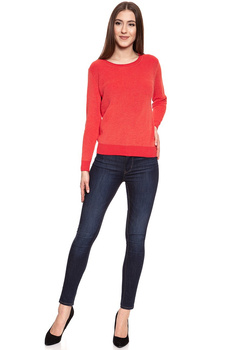 DAMSKI SWETER WRANGLER TWO TONE KNIT GLOW ORANGE W81081P48 112132226