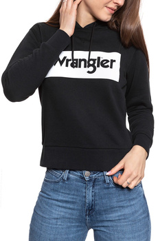 BLUZA WRANGLER LOGO HOODIE BLACK W6N4HA100 112130793