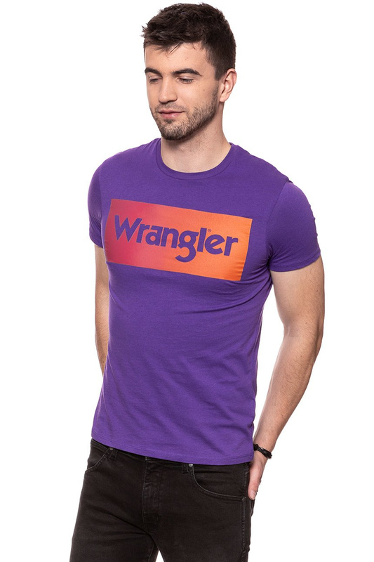 KOSZULKA WRANGLER LOGO TEE TROPICAL PURPLE W7B62FQW3 112131518
