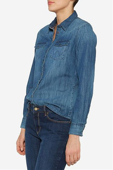 WRANGLER L/S WESTERN DENIM SH DAMSKA KOSZULA JEANSOWA INDIGO W50457P8E