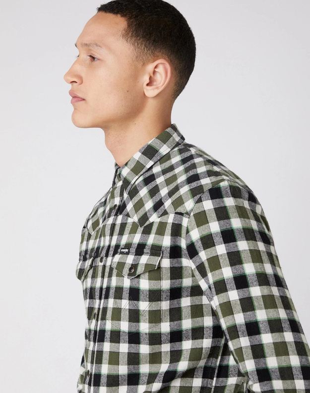 WRANGLER LS WESTERN SHIRT MĘSKA KOSZULA ABSINTHE GREEN W5ADT2XQZ 112130094