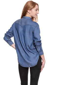 KOSZULA JEANSOWA DAMSKA LEE WESTERN SHIRT BLEACHED DENIM L46CKRES 112110851