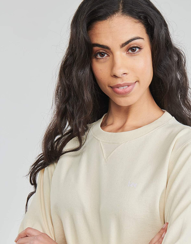 BLUZA DAMSKA LEE SUSTAINABLE SWEATSHIRT ECRU MELE L53SED48 112112517