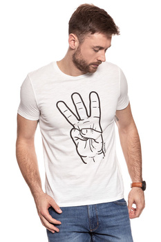 KOSZULKA WRANGLER FESTIVAL TEE ANTIQUE WHITE. W7B44DEFT 112131476