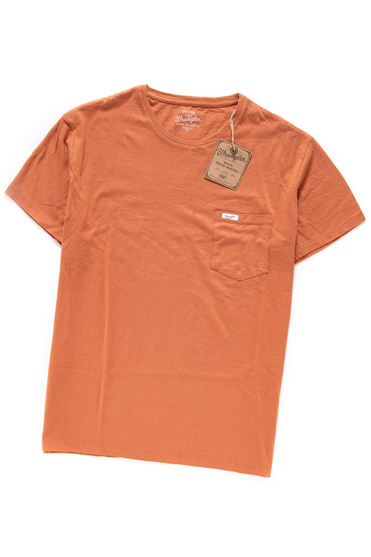 WRANGLER T SHIRT S/S 1PKT W TEE MANGO W7864FKJO