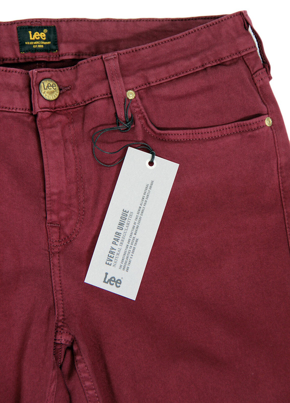 LEE SKINNY DAMSKIE SPODNIE SCARLETT RICH BURGUNDY L526GHIS