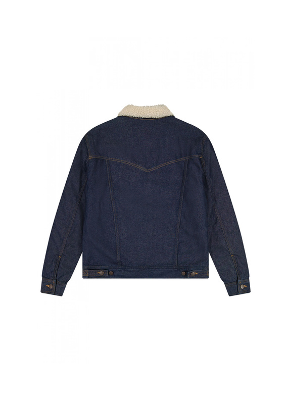 MESKA KURTKA JEANSOWA WRANGLER SHERPA DENIM JACKET CLEAN RINSE 112371364