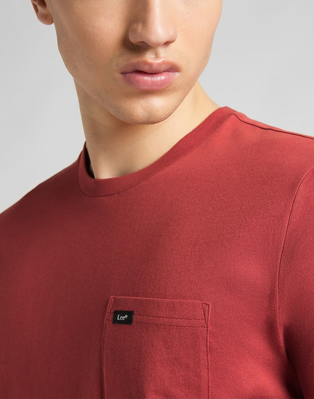 LEE POCKET TEE MĘSKI T-SHIRT RED OCHRE L63JFQOE 112140458