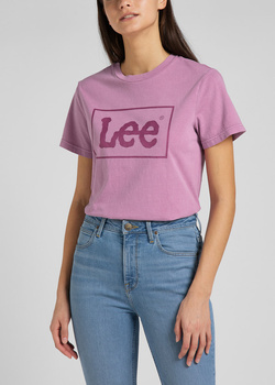 LEE REGULAR GRAPHIC TEE DAMSKI T-SHIRT KOSZULKA NADRUK PLUM L44PUZUJ 112145173