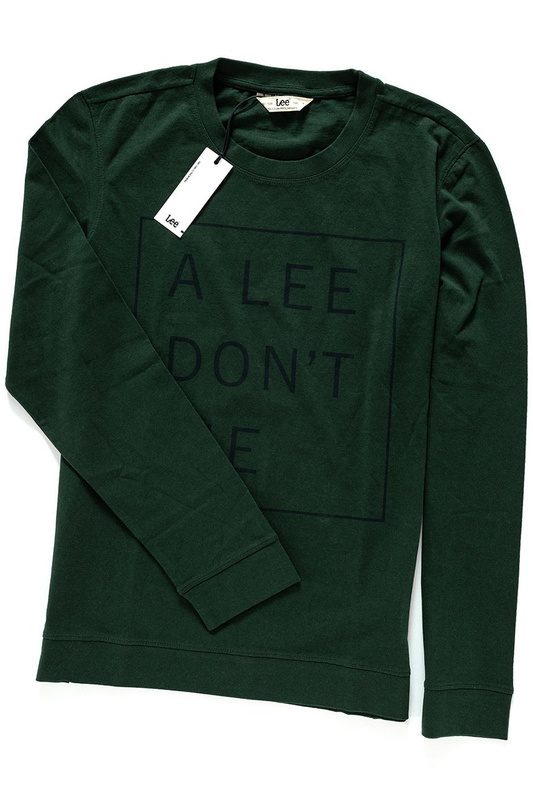 LEE DON´T LIE TEE LS DK BOTTLE GREEN L65VEQBB
