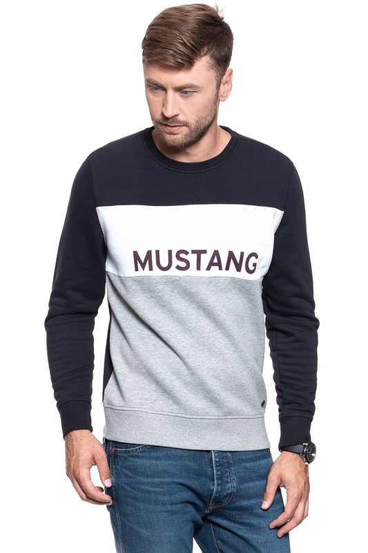 BLUZA MUSTANG Ben C Fabric Mix MID GREY MELANGE 1008849 4140