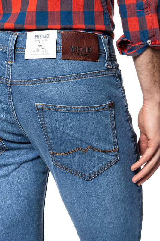 SPODNIE MĘSKIE MUSTANG SPODNIE MĘSKIE Jeans Bosten Slim Fit Fresh Blue 1007660 5000 602