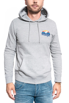 BLUZA WRANGLER SUNSET HOODIE MID GREY MEL W6A8HYX37 112130669