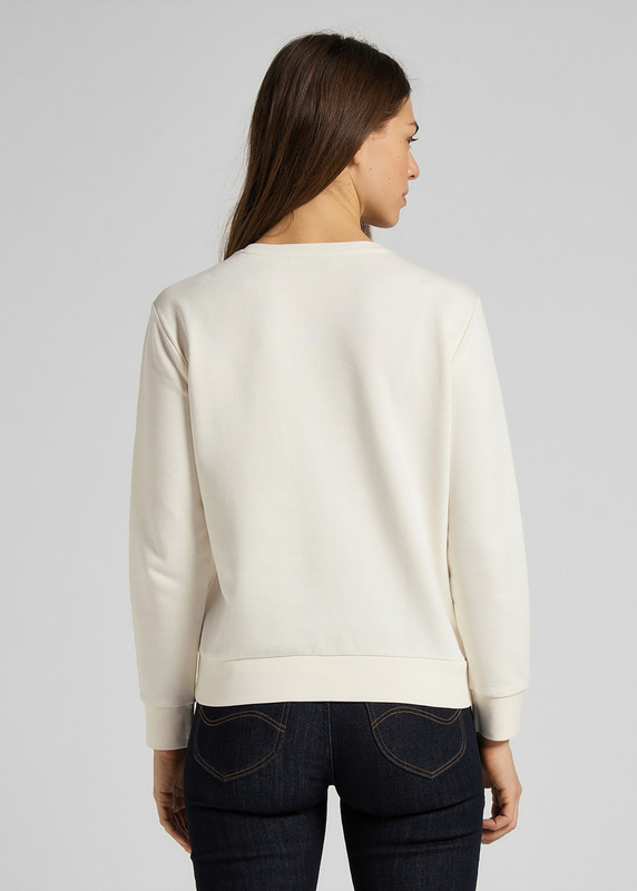 BLUZA DAMSKA LEE SEASONAL LOGO SWS OFF WHITE L53JEIMK 112112356