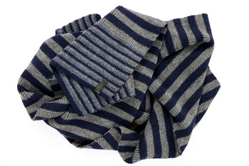 WRANGLER STRIPEY SCARF DARK GREY MEL