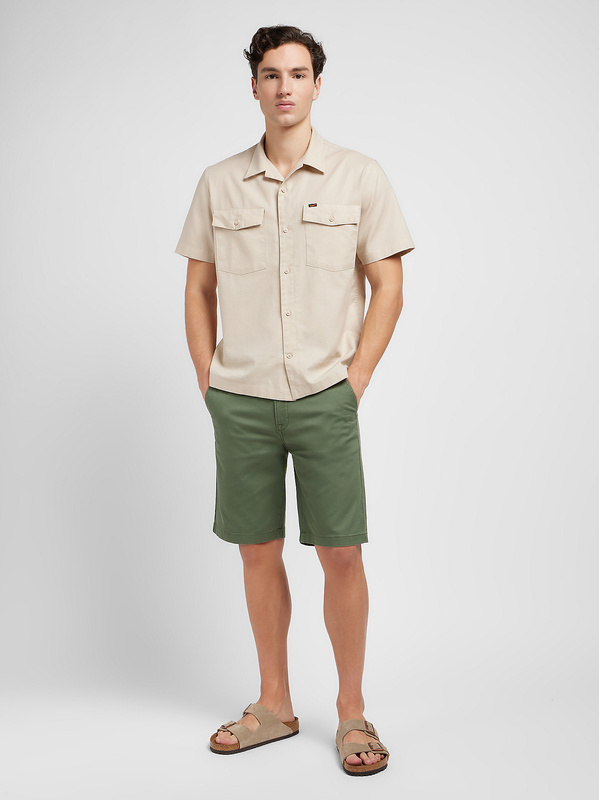 LEE MĘSKIE SZORTY MATERIAŁOWE LEE REGULAR CHINO SHORT OLIVE GROVE 112351272