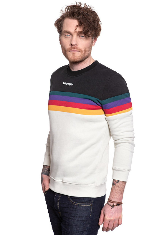 BLUZA WRANGLER RAINBOW SWEAT CLOUD BLUE W6B5HDB03 112130690
