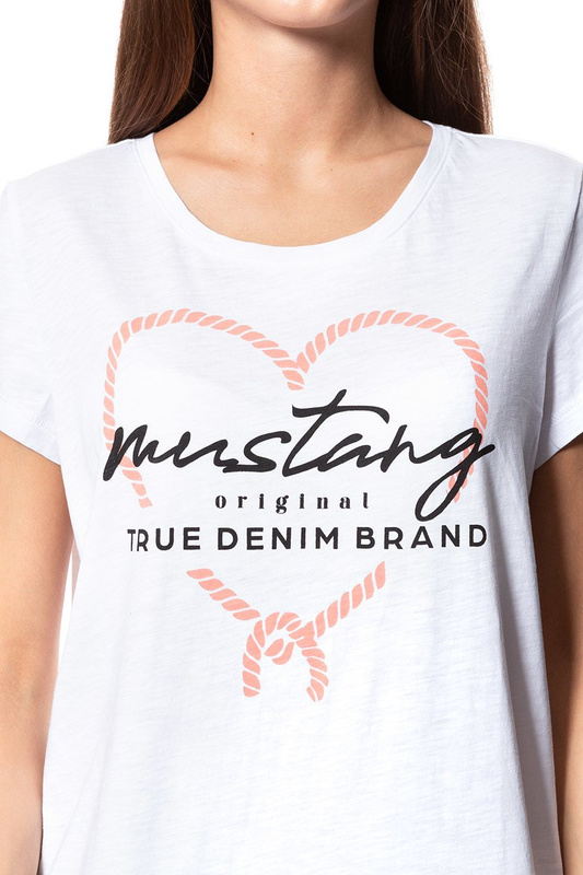 MUSTANG T SHIRT DAMSKI Alina C Print General White 1009835 2045