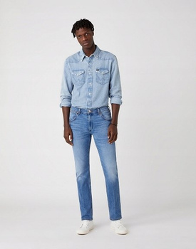 MĘSKA KOSZULA JEANSOWA WRANGLER 27MW USED BLEACH W5MSLW30R 112130243